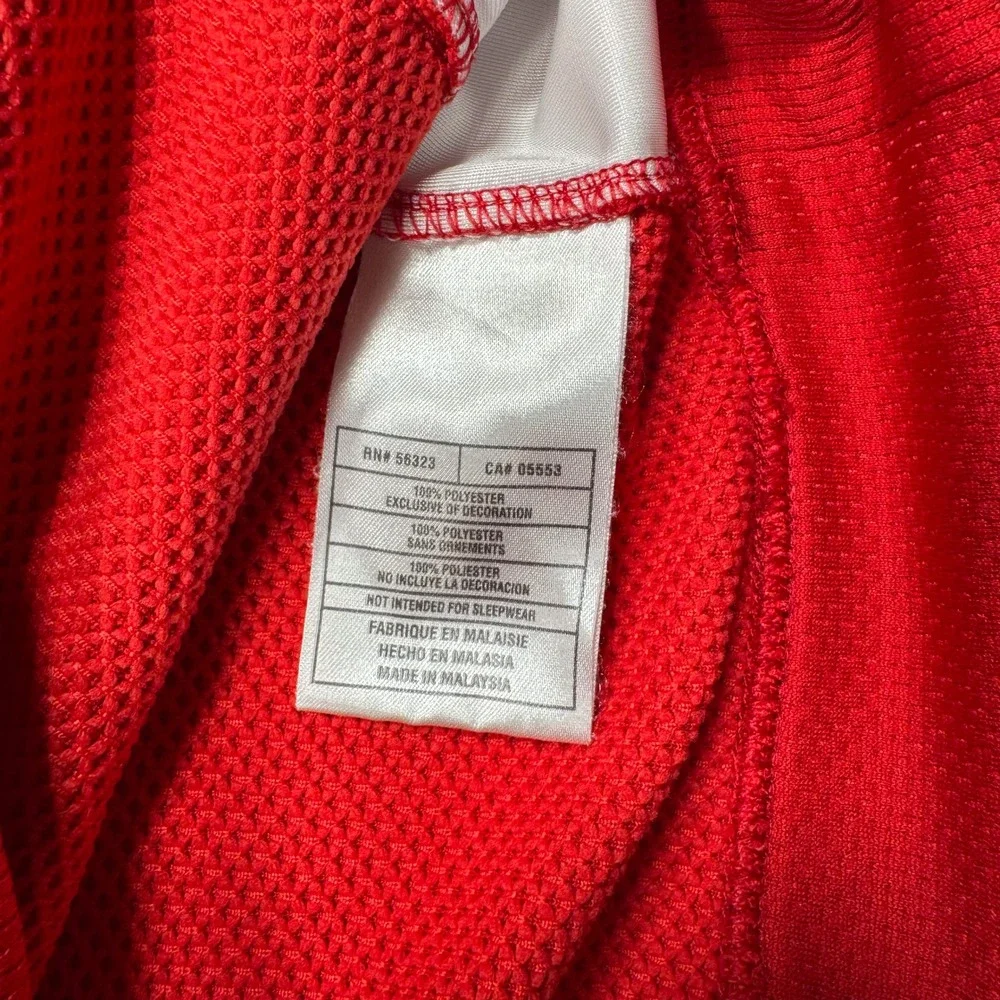 NIKE Kid's L (14/16) Red White Athletic‎ Activewear Pullover Performance Hoodie
